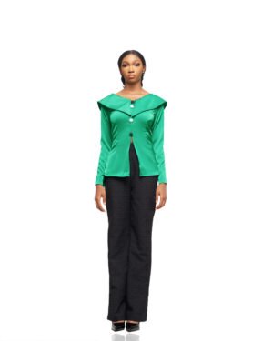 Emerald Satin Collar Set