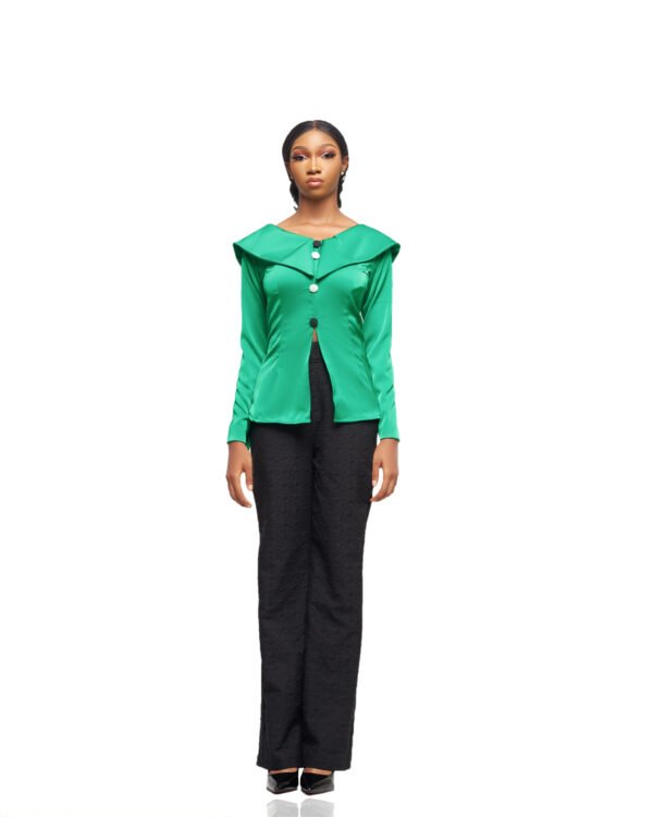 Emerald Satin Collar Set