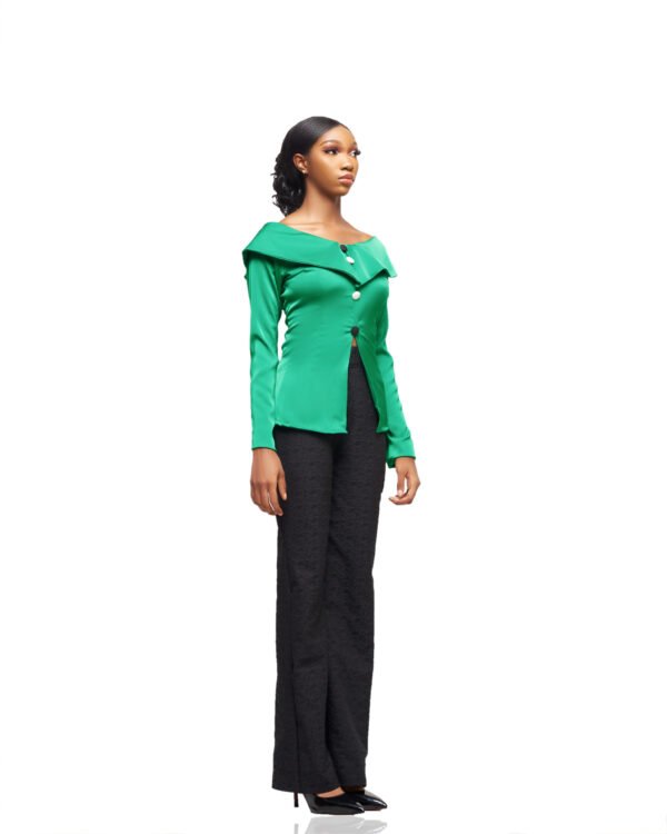 Emerald Satin Collar Set - Image 3