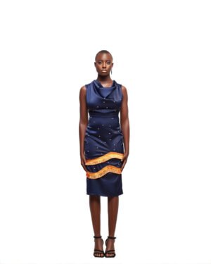 Pearl Fringe Satin Dress
