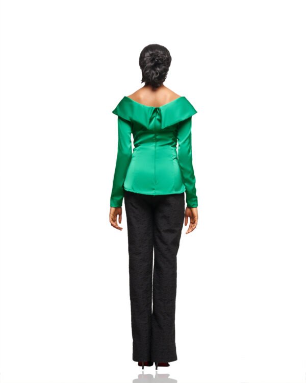 Emerald Satin Collar Set - Image 2