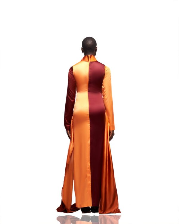 Sunset Glow Satin Gown - Image 2