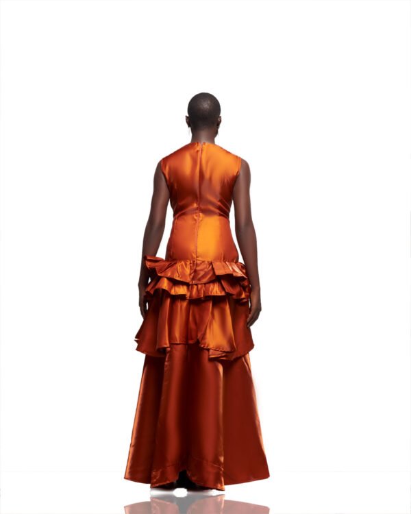 Amber Ruffle Satin Gown - Image 2