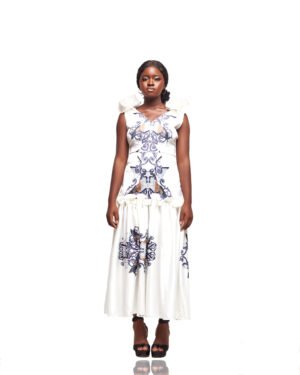 Adoma Printed Midi Dress