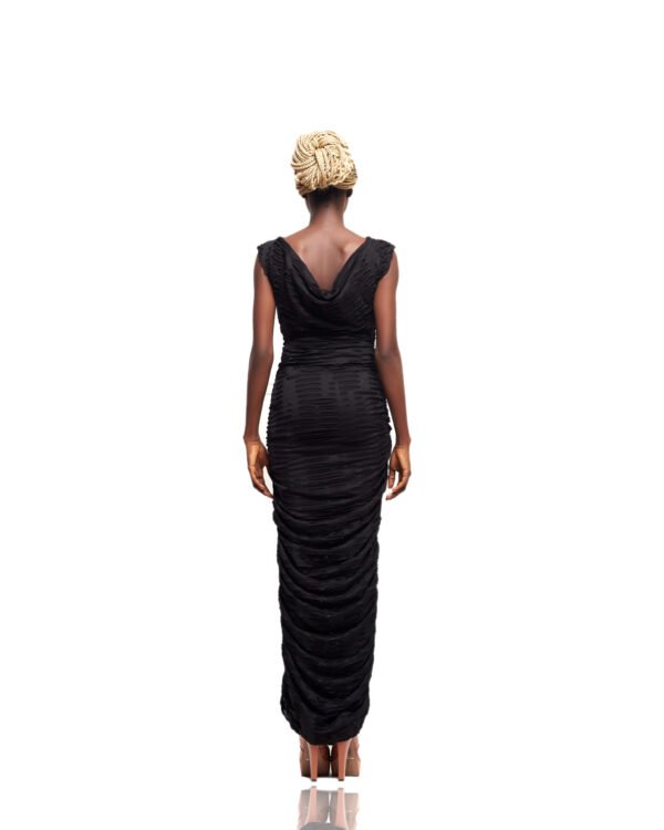 Ruched Textured Maxi Dress - Image 2