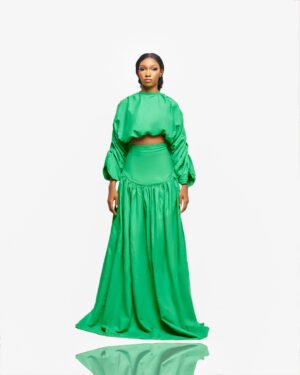 Emerald Ruched Maxi Set