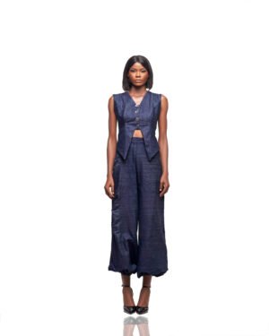 Indigo Structured Two-Piece Set