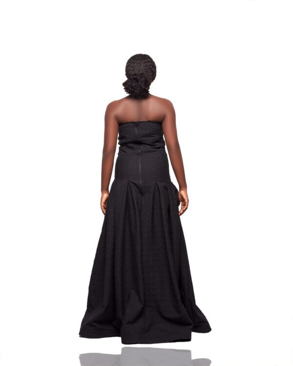 Nuru Strapless Black Gown - Image 2